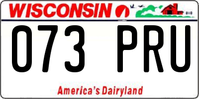 WI license plate 073PRU