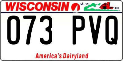 WI license plate 073PVQ