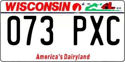 WI license plate 073PXC