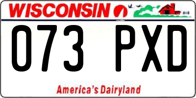 WI license plate 073PXD