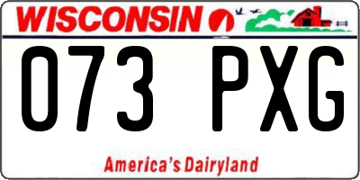 WI license plate 073PXG