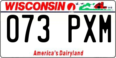 WI license plate 073PXM