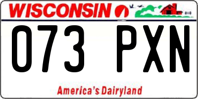 WI license plate 073PXN