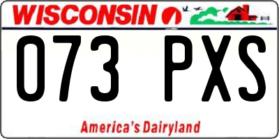 WI license plate 073PXS