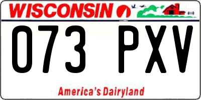 WI license plate 073PXV