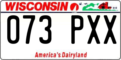 WI license plate 073PXX