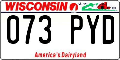 WI license plate 073PYD