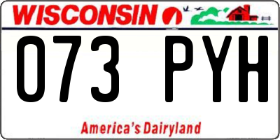 WI license plate 073PYH
