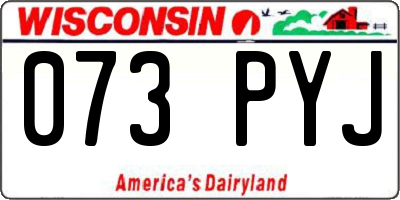 WI license plate 073PYJ