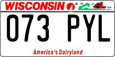 WI license plate 073PYL