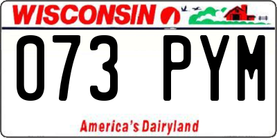 WI license plate 073PYM