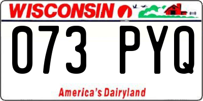 WI license plate 073PYQ