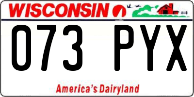 WI license plate 073PYX