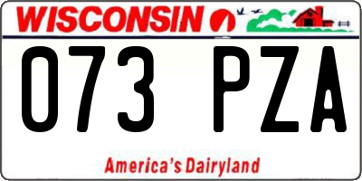 WI license plate 073PZA