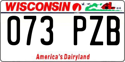 WI license plate 073PZB