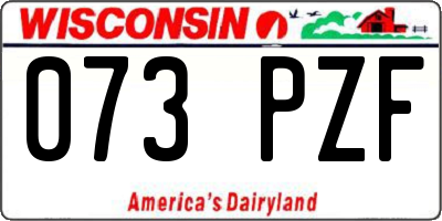 WI license plate 073PZF