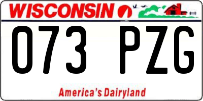 WI license plate 073PZG