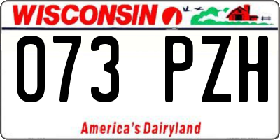 WI license plate 073PZH