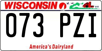 WI license plate 073PZI
