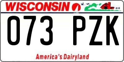 WI license plate 073PZK