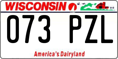 WI license plate 073PZL
