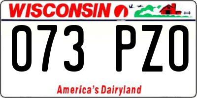 WI license plate 073PZO