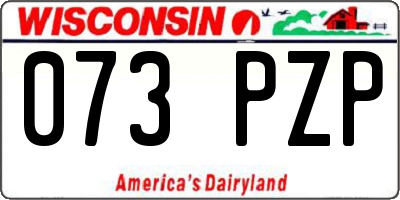 WI license plate 073PZP