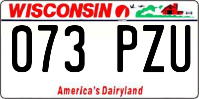 WI license plate 073PZU