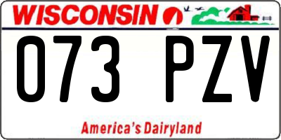 WI license plate 073PZV
