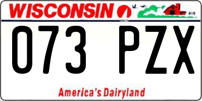 WI license plate 073PZX