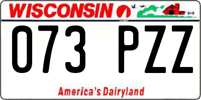 WI license plate 073PZZ