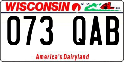 WI license plate 073QAB