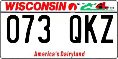 WI license plate 073QKZ