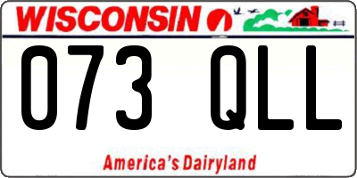 WI license plate 073QLL