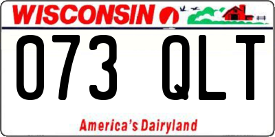 WI license plate 073QLT