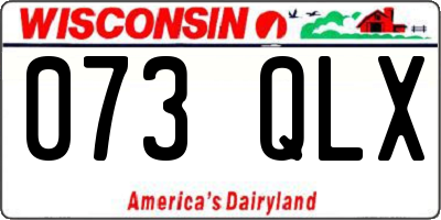 WI license plate 073QLX