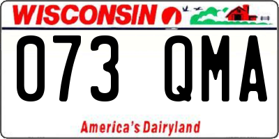 WI license plate 073QMA