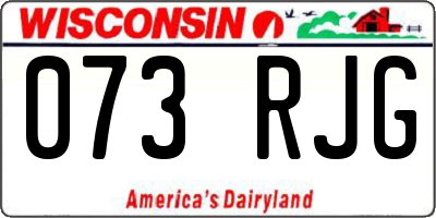 WI license plate 073RJG