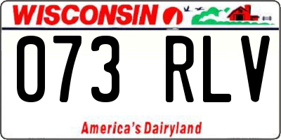 WI license plate 073RLV