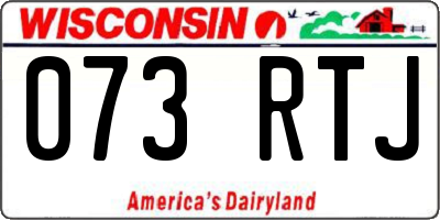 WI license plate 073RTJ