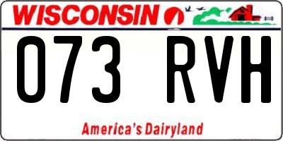 WI license plate 073RVH