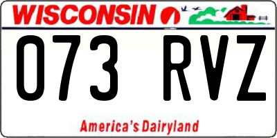 WI license plate 073RVZ