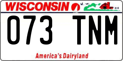 WI license plate 073TNM