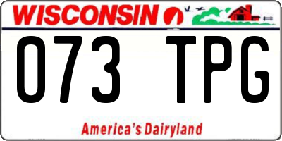 WI license plate 073TPG