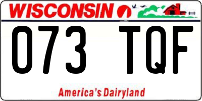 WI license plate 073TQF