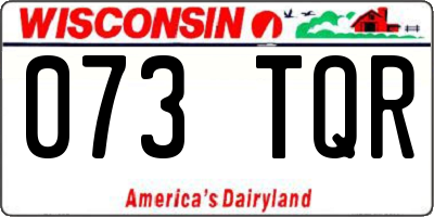WI license plate 073TQR
