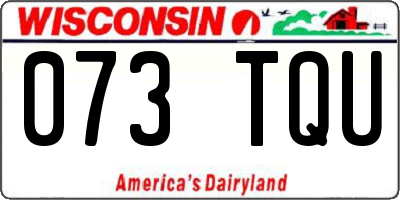 WI license plate 073TQU