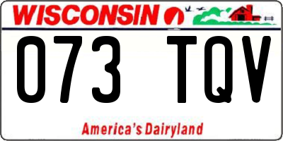 WI license plate 073TQV
