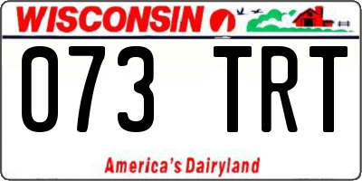 WI license plate 073TRT