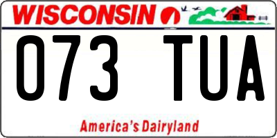WI license plate 073TUA